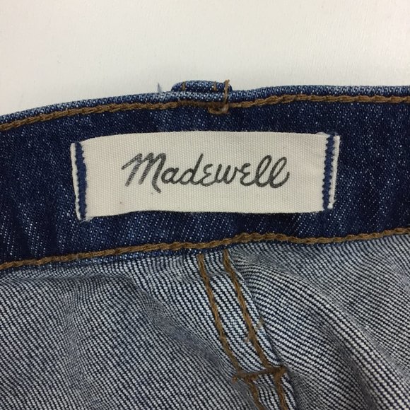 MADEWELL Medium/Dark Wash The High Rise Slim Boyjean 5 Pocket Jeans - Picture 2 of 10